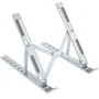 Tooq Soporte Elevador de Aluminio Plegable para Portátiles de 11-15 Pulgadas, Plata